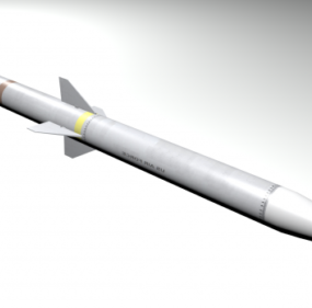 نموذج سلاح صاروخي Aim-120d ثلاثي الأبعاد