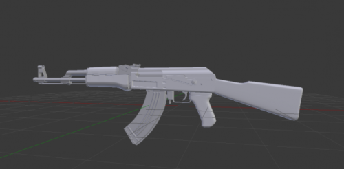 wire you are Squirrel Ak-47 Rifle Lowpoly Free 3d Model - .Blend - Open3dModel