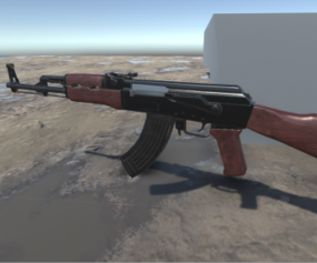 Ak47 Game Weapon 3d model