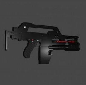 prostý Lowpoly 3D model zbraně