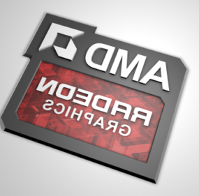 Logotipo gráfico Amd Radeon modelo 3d