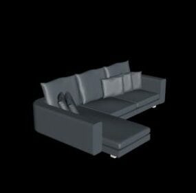 3d модель Сірого секційного крісла
