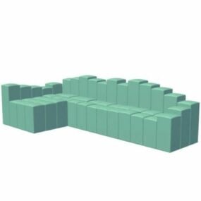 Abstract Bench Cubes 3d model