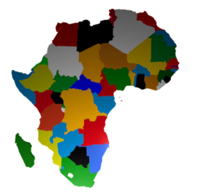 Model 3d Peta Negara Afrika