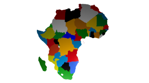 Mapa de países da África