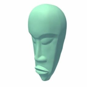 アフリカのマスク彫刻3Dモデル