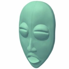 Figurina maschera africana modello 3d