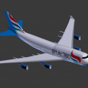 Boeing 747-400 Flugzeug 3D-Modell