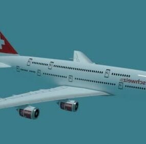 Airplane Boeing A380 3d model