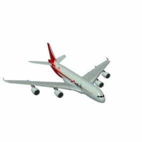 White Airplane Commercial Transport 3d model