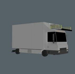 3D-Modell eines Flughafen-Catering-LKW-Fahrzeugs