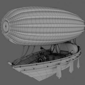 Steampunk Zeppelin Airship Fly Craft 3d model