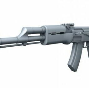 نموذج بندقية روسية Ak47 ثلاثية الأبعاد