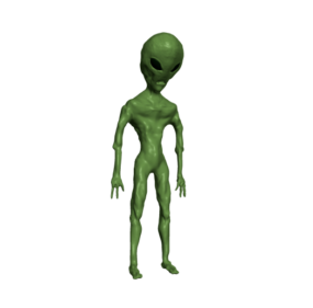 外星人半身像雕塑3d模型