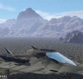 3D model futuristické kosmické lodi Uss General