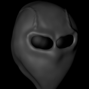 Alien Head Mask 3d-modell