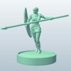Amazon Warrior Character With Spear