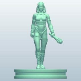 Amazonský válečník se špičatým 3D modelem