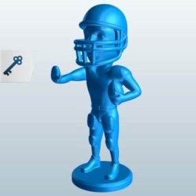 Mô hình 3d nhân vật cầu thủ bóng đá Mỹ