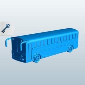 Bus Sekolah Amerika Lowpoly Model 3d