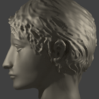 Estatua de cabeza griega antigua