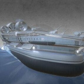 Inflate Boat Animated 3d model