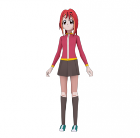 Personnage d'anime japonais modèle 3D