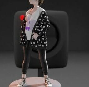 Anime Beauty Girl 3d model
