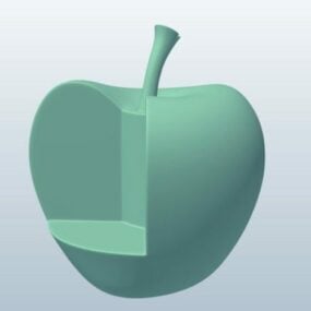 דגם תלת מימד פשוט של פרי תפוח