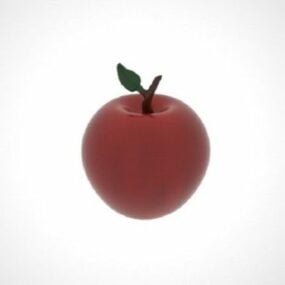 דגם תלת מימד עגול של פרי תפוח