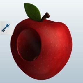 3D model figurky červeného jablka