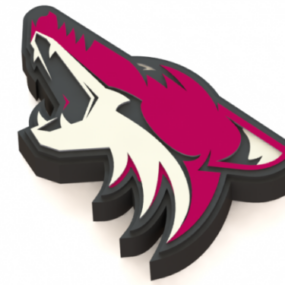 Logotipo de coyotes modelo 3d