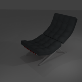 เก้าอี้หนังบาร์เซโลนาโมเดล 3 มิติ