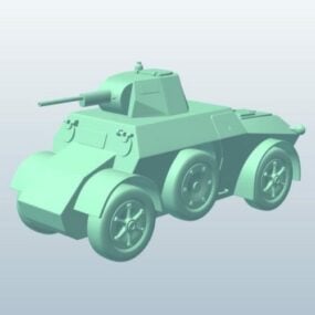 Model 3D opancerzonego czołgu lekkiego