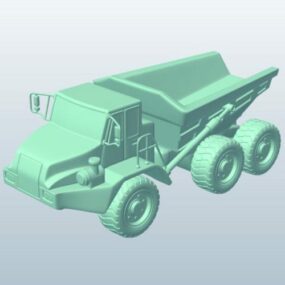 Lowpoly Model Truk Artikulasi 3d