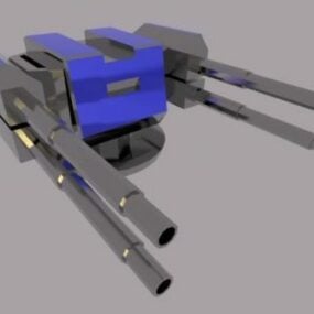 Model 3D wieżyczki artyleryjskiej