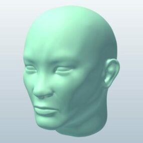 Sculpture de buste d'homme adulte asiatique modèle 3D