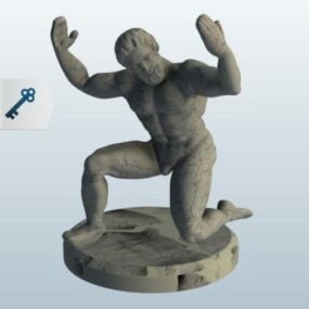 3д модель статуи Атласа