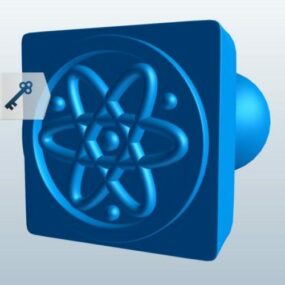 Model 3d Simbol Energi Atom