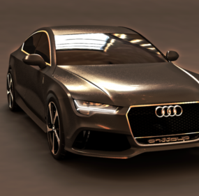 Mô hình 7d xe Audi Rs3 màu đen