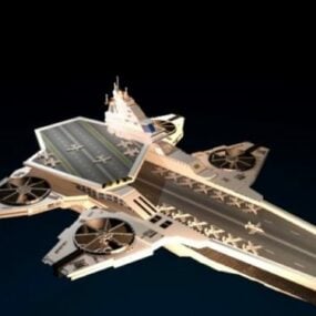 3d модель космічної станції Alien Corvette