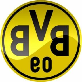 Modelo 3d do logotipo do futebol do Borrusia Dortmund