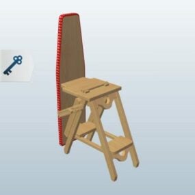 Wooden Bachelors Chair Chair 3d model