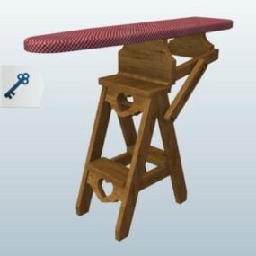 Ironing Board Wood Chair 3d model