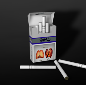 Mô hình hộp thuốc lá 3d
