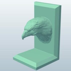 Mô hình 3d Eagle Head Bookend