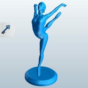تمثال راقصة الباليه لفتاة الموقف نموذج ثلاثي الأبعاد
