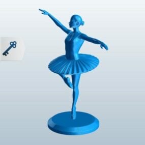 बैलेरीना डांसिंग गर्ल टेबल मूर्ति 3डी मॉडल