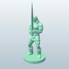 Krieger Zweihandschwert 3D-Modell
