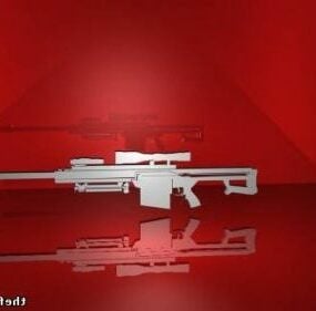 Barrett Gun Lowpoly 3D-modell